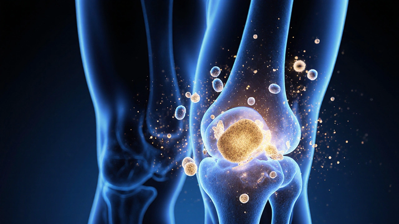 Molekulární struktura mořského kolagenu regenerujícího kloubní chrupavku.