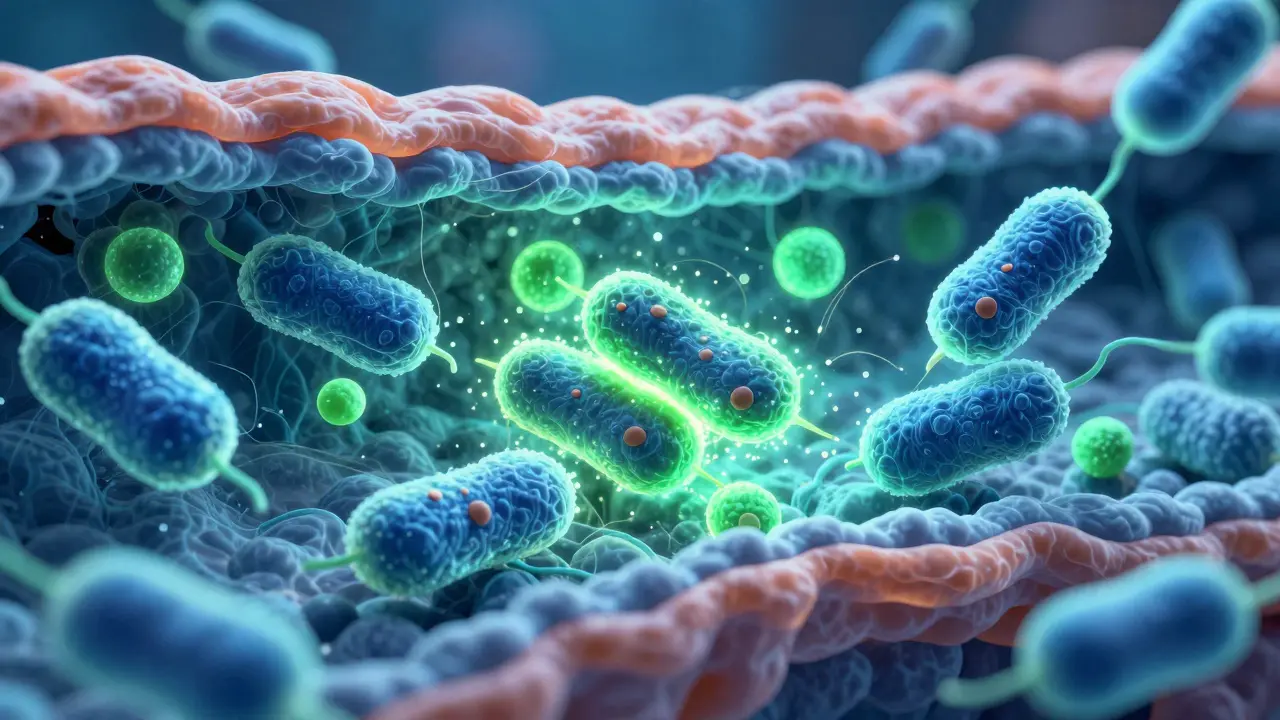 Laktobacily produkující kyselinu mléčnou v střevní stěně