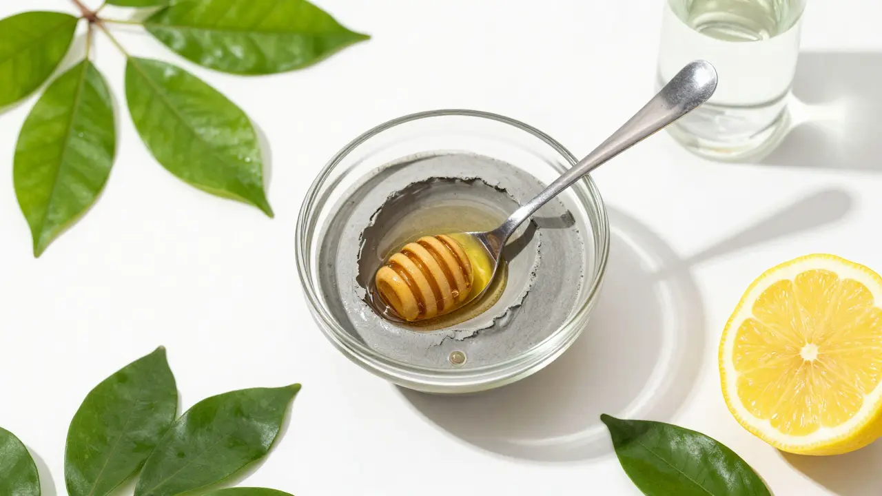 Přírodní ingredience jako hlína a med na pleťovou masku
