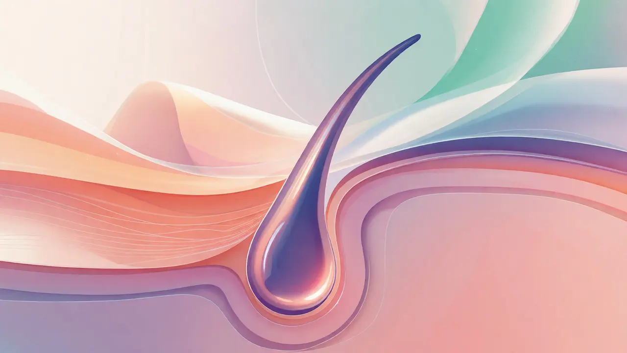 Abstraktní ilustrace zdravého růstu chloupků